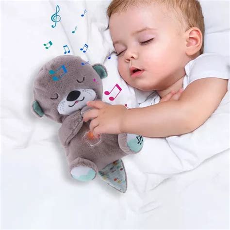 Bebé Dormido Con Respiración De Luz Musical Nutria Peluche | MercadoLibre