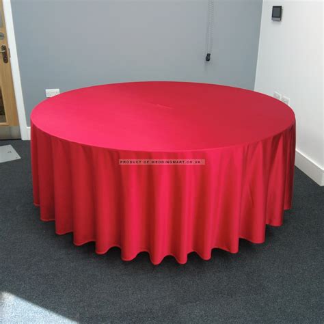 Buy Premium Quality 120 inch Heavy Duty Round Satin Table Cloth - RED ...