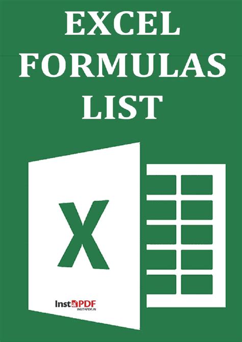 All excel formula list - Generalized Shortcuts Excel Fuction Close a ...
