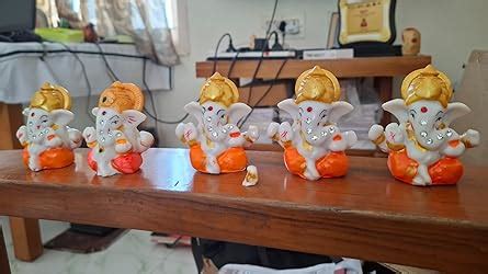 Buy CraftVatika Ganesha Idol for Car Dashboard,Home Decor, Ganesh Murti ...