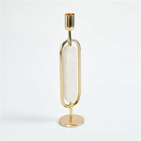 Buy Splendid Dastkari Marble Taper Candle Holder from Home Centre at ...