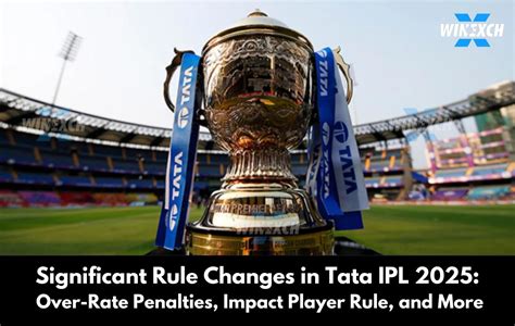 Key Rule Changes in Tata IPL 2025: Over-Rate, Impact Player