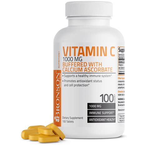 Buffered Vitamin C Calcium Ascorbate | Vitamins & Supplements | Bronson ...