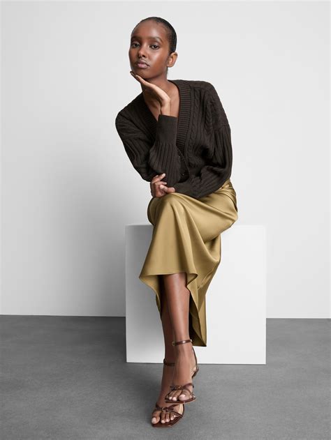 Womens Chocolate Cable Knit Sculpted Cardigan | Primark