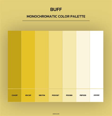 Buff color palettes - colorxs.com