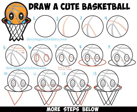 How to Draw a Cartoon Basketball Guy (Cute Kawaii Chibi Style) in Easy ...