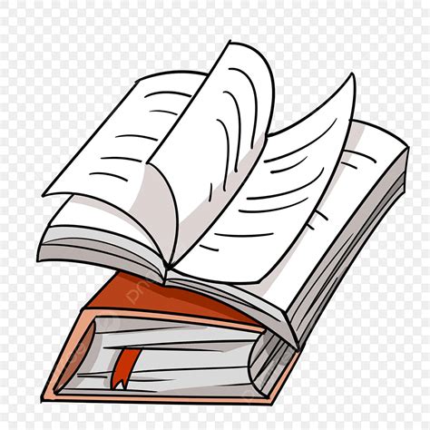 Ilustración De Dibujos Animados De Libro De Página Invertida PNG ...