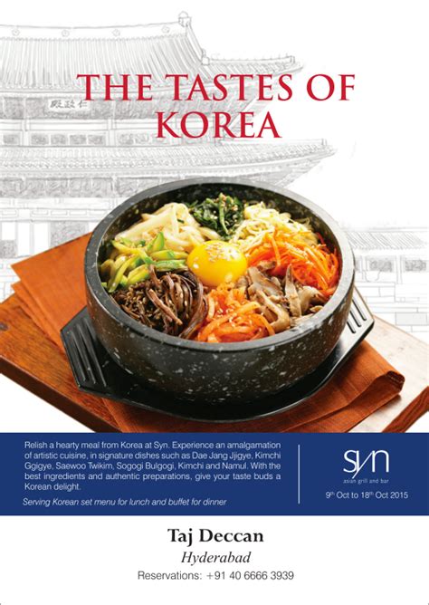 The Taste of Korea Festival at Syn, Taj Deccan | Foodaholix