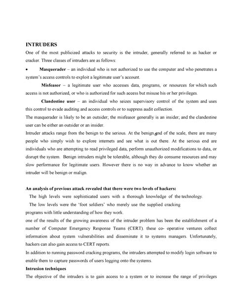 IDS firewalls - sds - INTRUDERS One of the most publicized attacks to ...