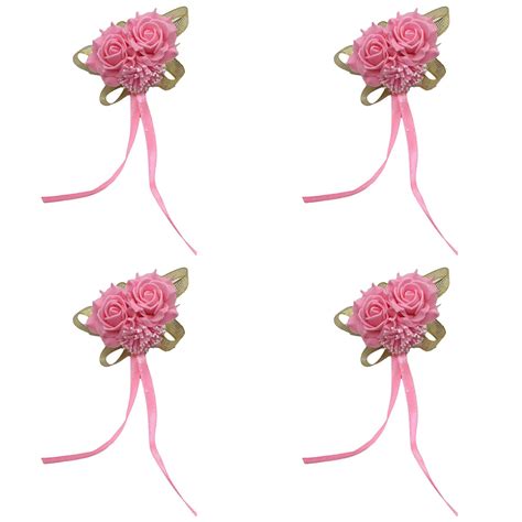 Holzkary Wrist Corsages For Wedding Foam Rose Corsages With Bracelet ...