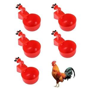 5 PCS Poultry Feeder and Drinker, Chicken Feeder and Drinker Set, Auto ...