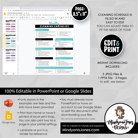 Buy Editable Cleaning Schedule, Printable Weekly Checklist, Home House ...