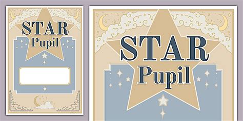 Celestial-Themed Star Pupil Display Poster