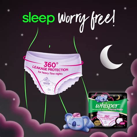Whisper Bindazzz Nights Period Panty Medium-Large, 6 Count Price, Uses ...