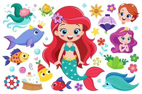 Cartoon mermaid Images - Free Download on Freepik