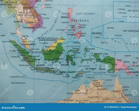 Indonesian map small scale stock image. Image of landmark - 275820403