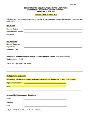 Fillable Online This form has to be completed by students applying to ...