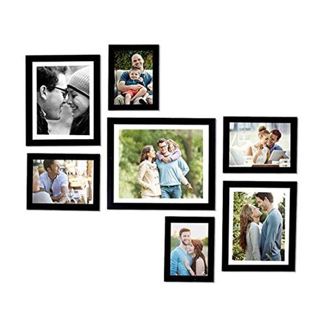 Art Street - Set of 7 Individual Black Wall Photo Frames Wall Hanging ...