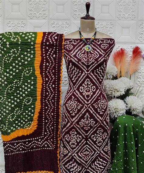 Cotton Kutch Bandhani Dress Material – Ethenika.com