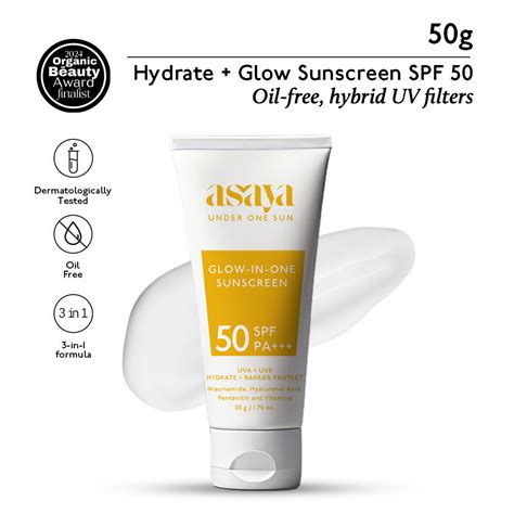 Buy Asaya Moisturizing Sunscreen Spf 50 Hydrating Sunscreen For Dry ...