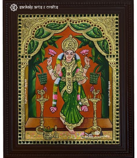 Vaastu Graha Lakshmi Tanjore Painting – SANKALP ARTS & CRAFTS