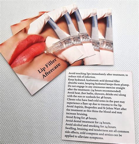 Lip Filler Aftercare Wallet Size x50 – Creative Touch – Beauty & Aesthetics Training Academy