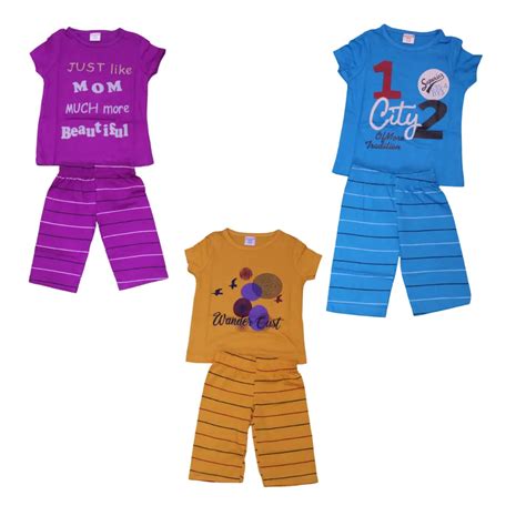 Baby Girl Cotton T-Shirt & Shorts Combo - Pack of 3