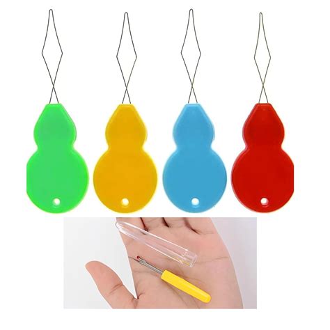 4 pieces Needle threader with 1 seam ripper | Guard shape Hook ...