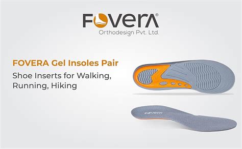 FOVERA Gel Insoles Pair for Walking, Running, Sports, Formal & Safety ...