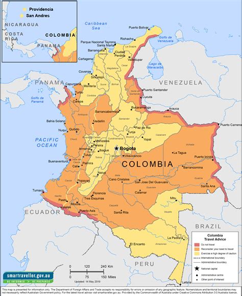 Map Of Colombia South America