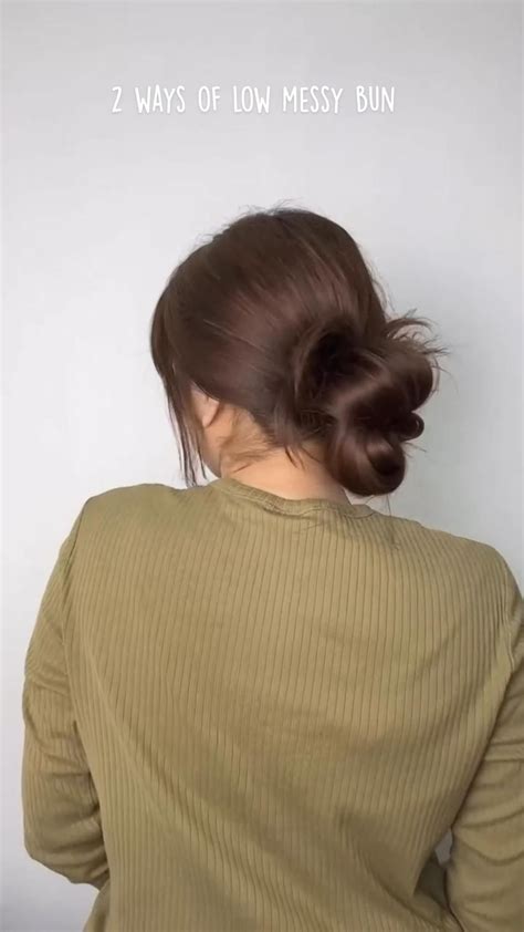 Easy messy low bun – Artofit