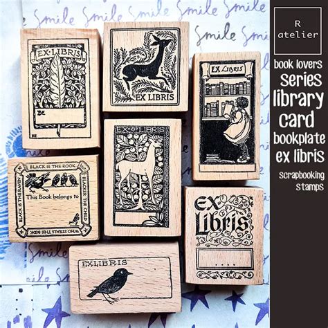 Деревянные штампы для книг Ex Libris | AliExpress