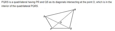 Draw a rough sketch of a quadrilateral PQRS. Draw its diagonals - CBSE ...
