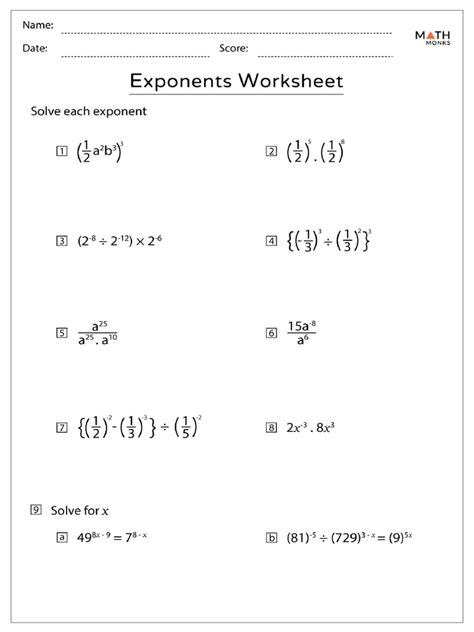Image result for 8th Grade Math Fluency Exponents