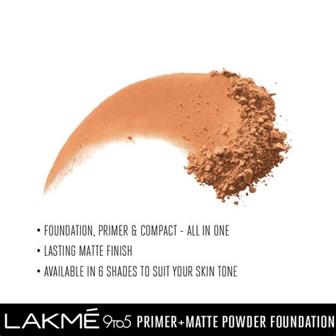 Buy LAKME 9 TO 5 PRIMER + MATTE POWDER FOUNDATION COMPACT NATURAL ...