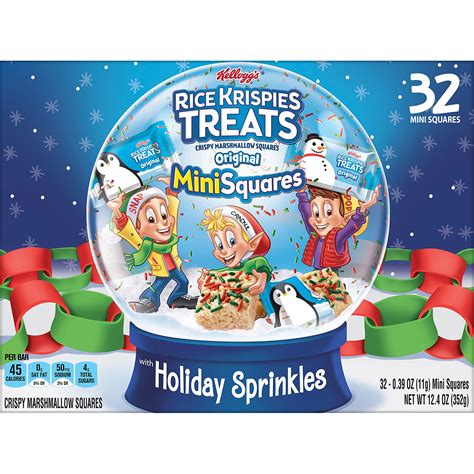 Rice Krispies Mini Marshmallow Bars, Holiday Treats, Kids Snacks ...