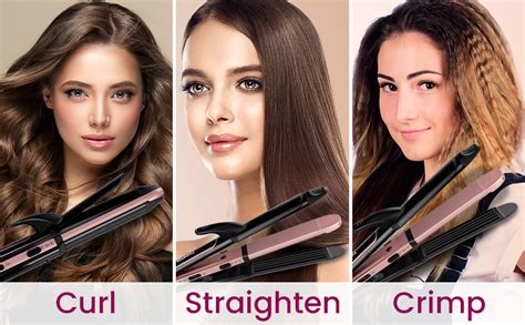 AGARO HS1119 3-in1 Hair Styler, Straightner, Crimper, Curler For Women ...