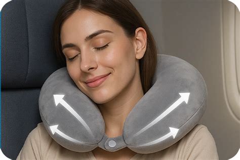 Travel Neck Pillow for Comfort & Support | Sleepsia Orthopedic Travel ...