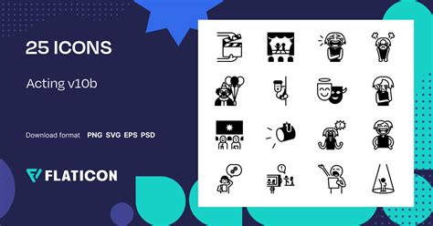 Acting v10b Icon Pack | 25 .SVG Icons