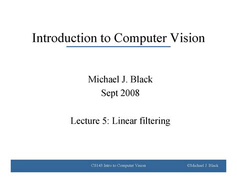 Image result for Linear Filtering in Computer Vision Slides