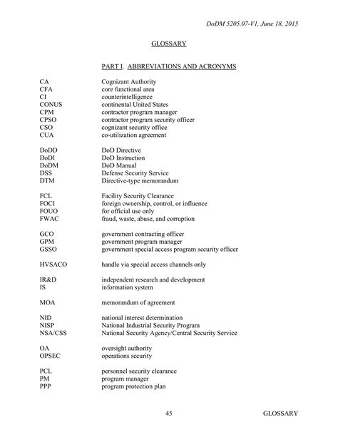 Do d special access program security manual dodm 5205-07-v1 | PDF