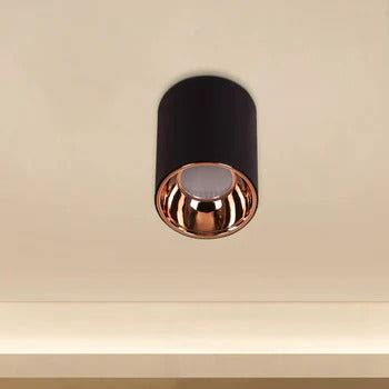 HDC 18W LX LED Black/Gold Round Surface Light - Cylindrical Shape COB
