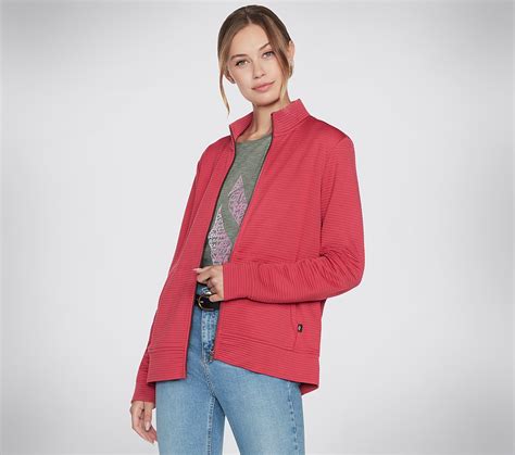 Skechers Gowalk Hoodless Hoodie | Red/Pink Jacket For Women | India