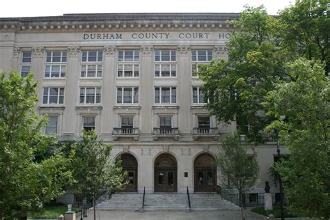 The old Durham County Courthouse is a neoclassical revival building ...