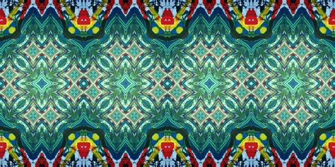 Seamless art drawing patterns kaleidoscope acrylic paint is drawn ...