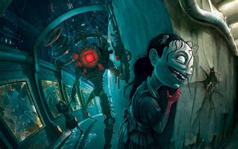 Download BioShock 2 Creepy Big Sister Wallpaper | Wallpapers.com