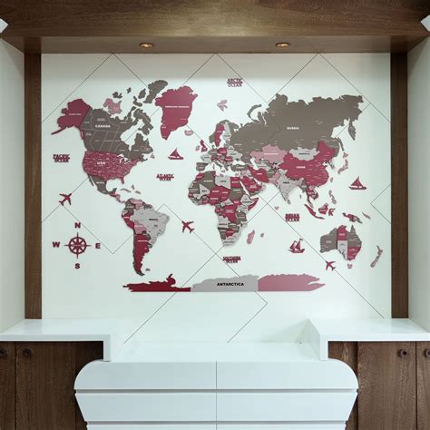 The Map Store’s Signature Styles: Maple, Pine, Teak & Antra • The Map Store