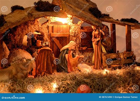 Christmas Nativity Scene stock photo. Image of happiness - 38761490