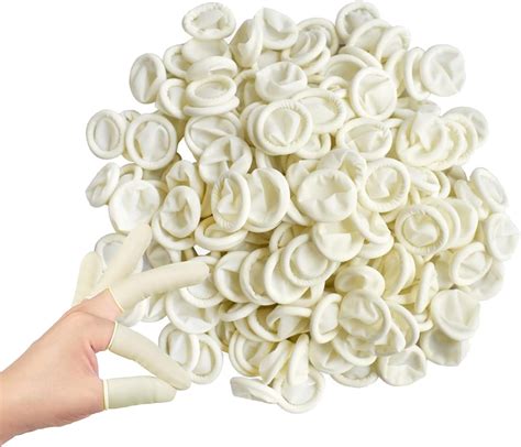 Finger Cots, Disposable Latex Finger Cots Anti Static Rubber Fingertips ...