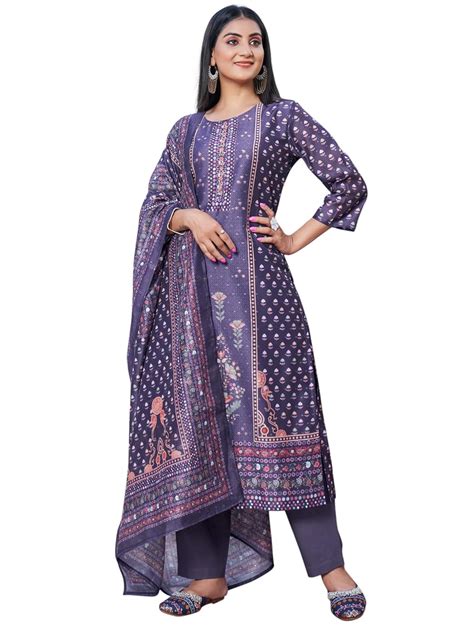 Buy INDO ERA Women's Embroidered Silk Blend Calf Length Straight Kurta ...